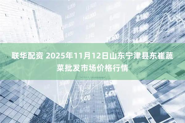 联华配资 2025年11月12日山东宁津县东崔蔬菜批发市场价格行情